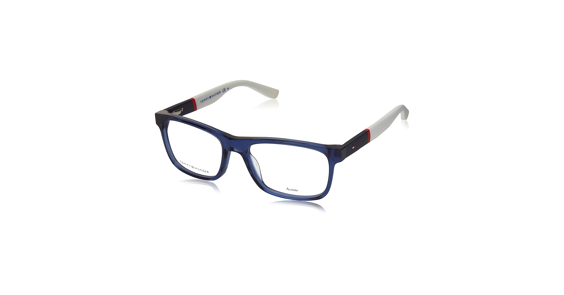 Amazon.com: Tommy Hilfiger 1282 Eyeglasses 0FMV Black Blue 52 mm