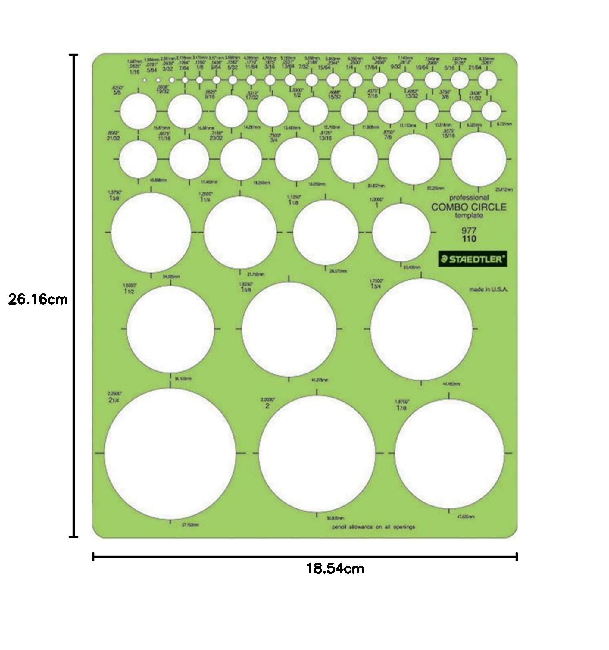 Staedtler Combo Circle Schablone 977 110