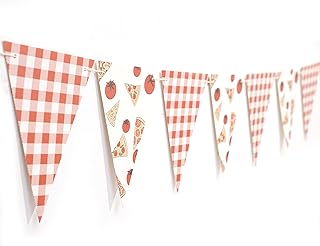 Pizzeria Baby Shower banner Pizza Party First/1st Birthday Decorations,Pizza Gender Reveal Banner,Pizzeria Party Bunting
