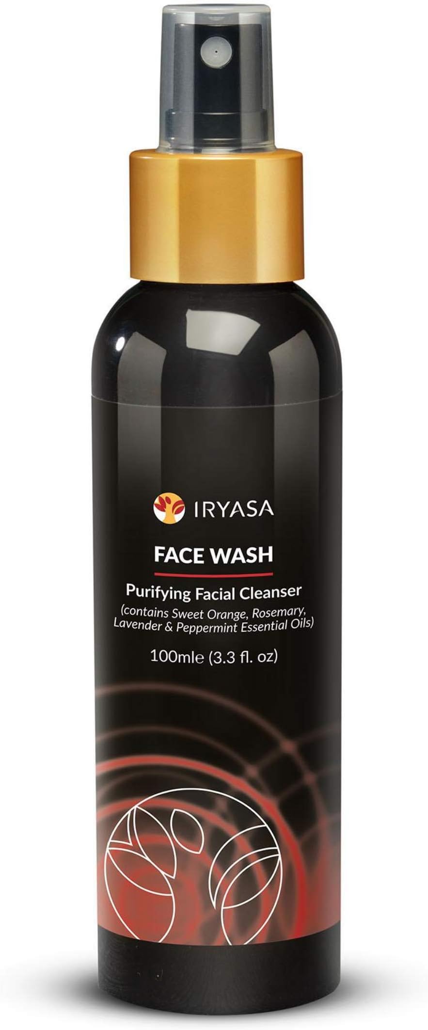 Natural Face Wash - Purifying Facial Cleanser for Oily Skin - Vegan Face Cleanser for Women and Men - Organic Anti Aging Face Wash for Sensitive Skin - Acne Face Wash from Iryasa - 3.3 fl.oz