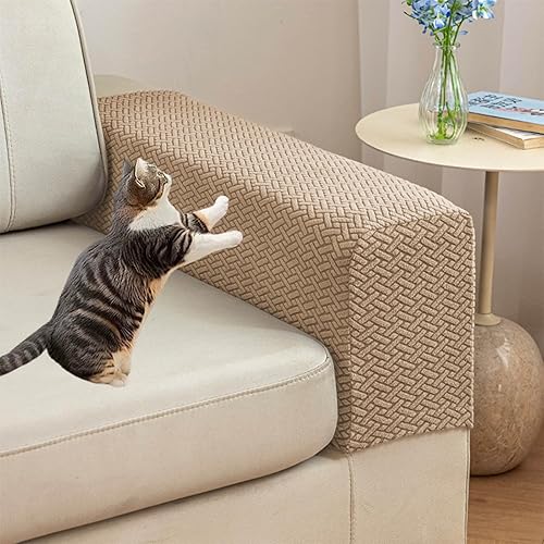 Miniatura 39 de Fundas de cojín de sofá y funda de sofá para sofás seccionales, fundas de sofá reversibles antideslizantes, lavables, a prueba de mascotas, Café