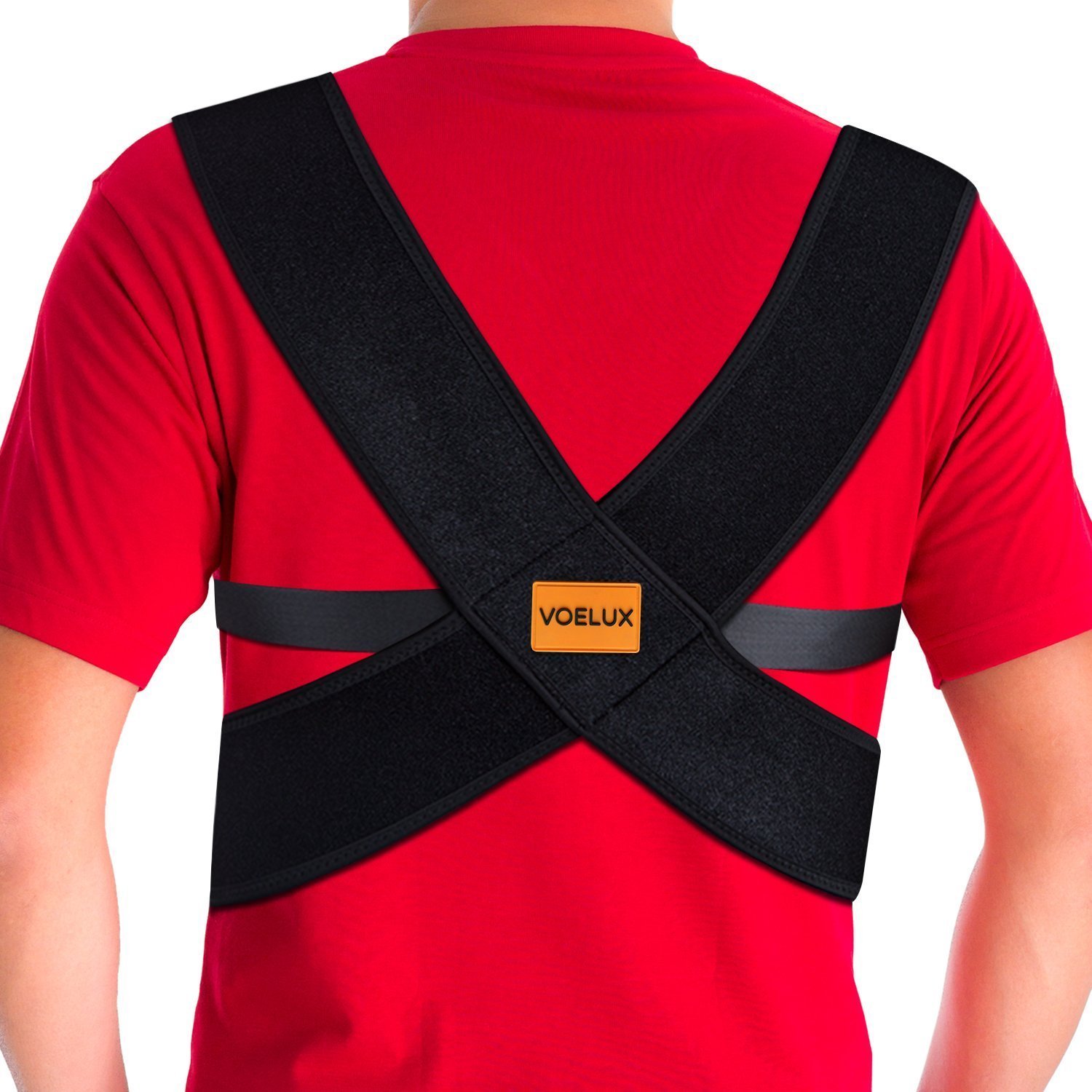 VOELUX Premium Adjustable Upper Back Posture Corrector & Clavicle Support Brace