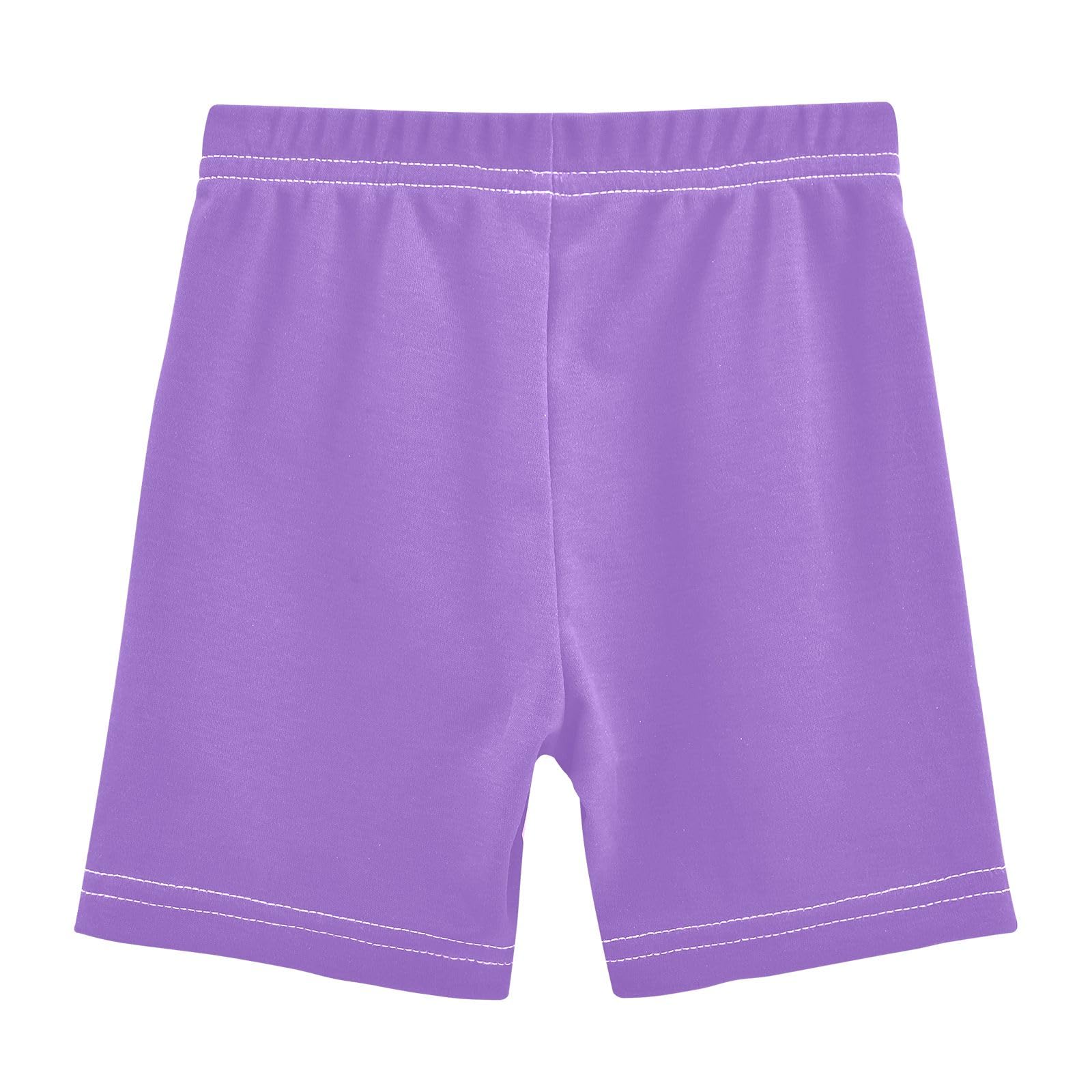 CHIFIGNO Girl's Bike Shorts Breathable Cartwheel Shorts Kids Under Dress Dance Short Amethyst Size 6