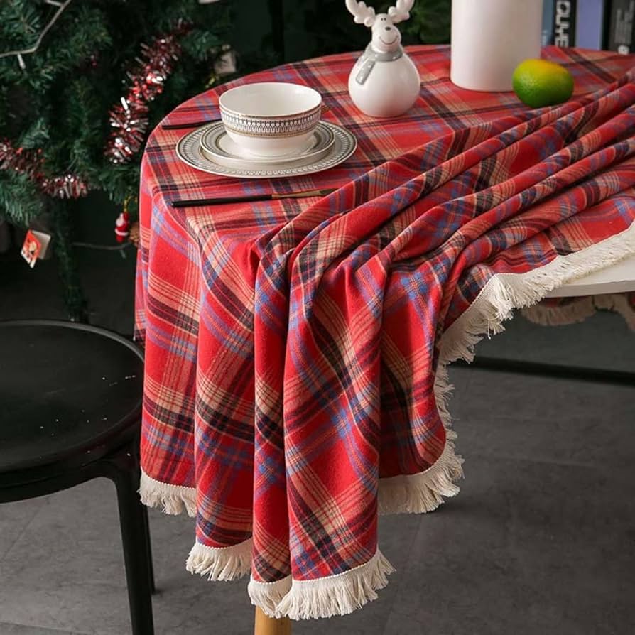 Amazon｜テーブルクロス チェック柄 秋 感謝祭 ファブリック