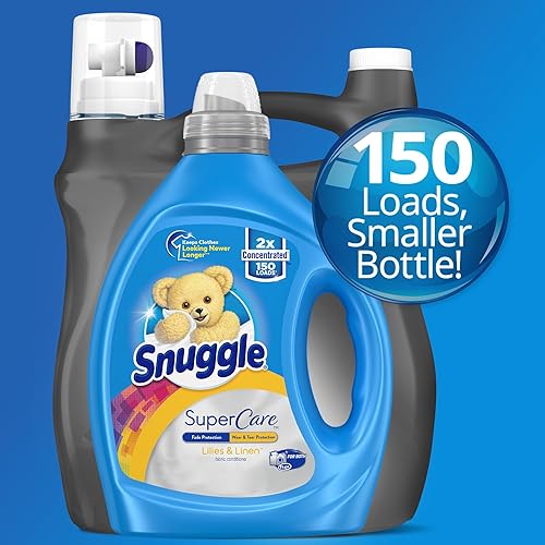 Miniatura 3 de Snuggle SuperCare - Suavizante líquido para tela con aroma a lirios y lino 2X concentrado 150 cargas