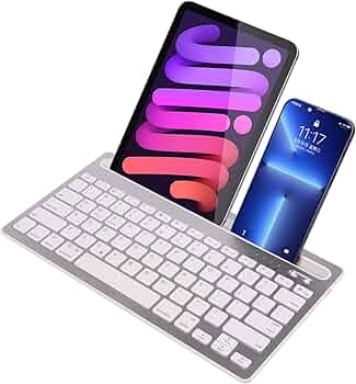 iPad本体 シルバー Bluetoothキーボード付き Amazon.co.jp: DIGIBLUSKY Bluetoothワイヤレス キーボード ipad対応