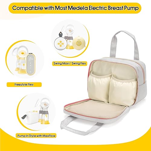 Miniatura 2 de Damero Bolsa de extractor de leche compatible con extractor eléctrico Medela, bolsa de transporte para bomba con estilo Max Flow, Freestyle Flex,