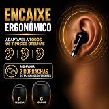 Fone de Ouvido Bluetooth Sem Fio 5.4 TWS Compatível com iOS e Android com Redução de Ruído e Microfone à Prova d'Água Esportivo para Treino Academia Corrida Trabalho e Lazer - PREMIUM® — imagem 5