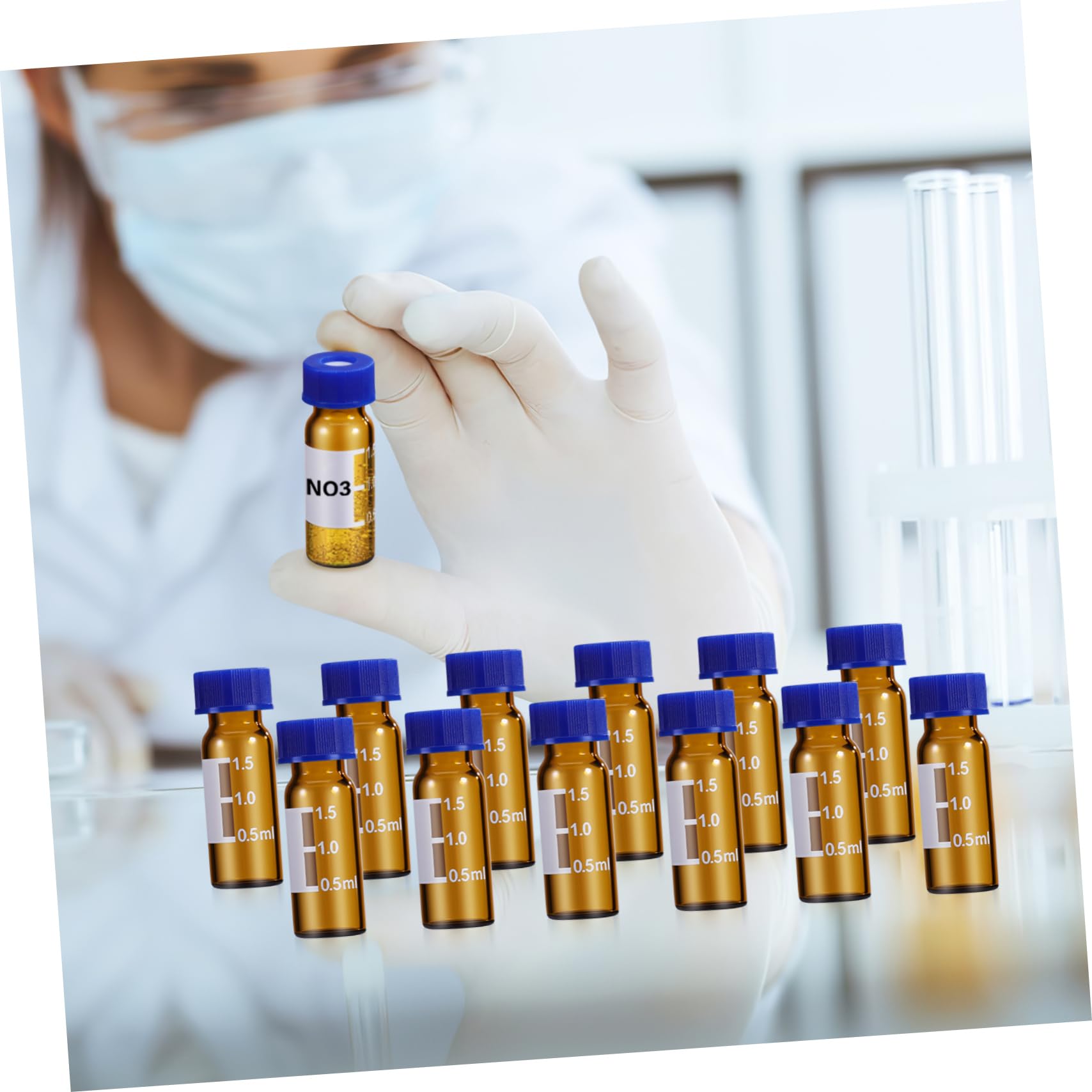 OUNONA 500stücke Kleine Glasfläschchen Mit Deckel Braune Vials Für Flüssigkeiten Und Proben Für Und Experimente Mit Dichtungsring Für Auslaufsichere Aufbewahrung