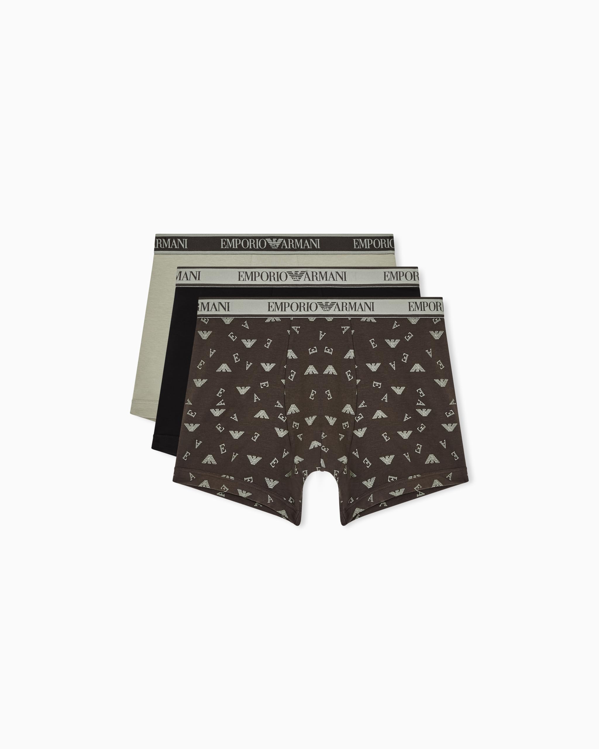 EMPORIO ARMANI Men's CORE Logoband 3-Pack Boxer Green XXL