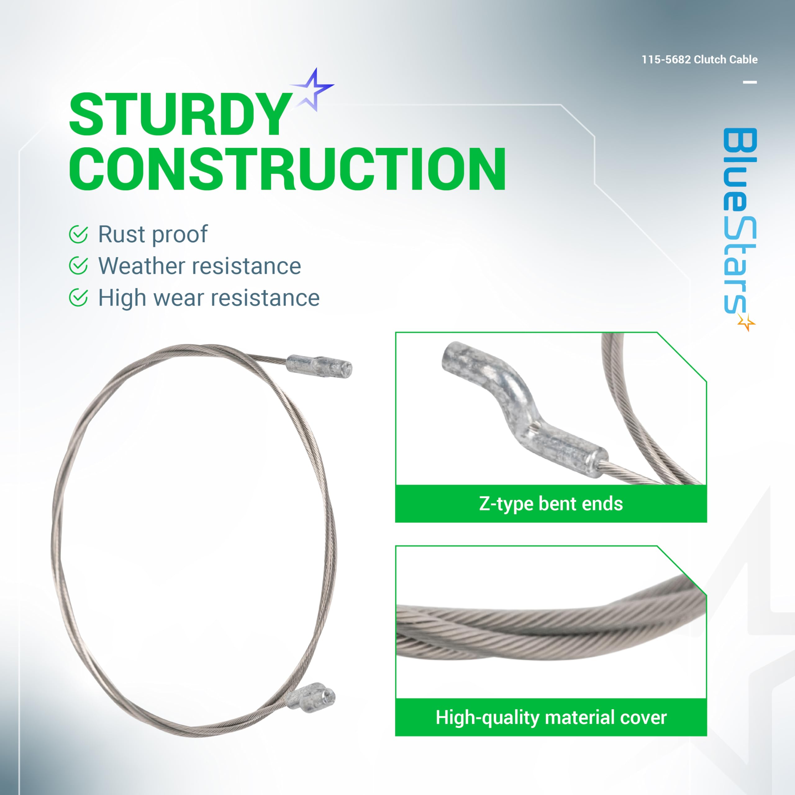 BlueStars 115-5682 Clutch Cable for Toro Snow Blowers, Snow