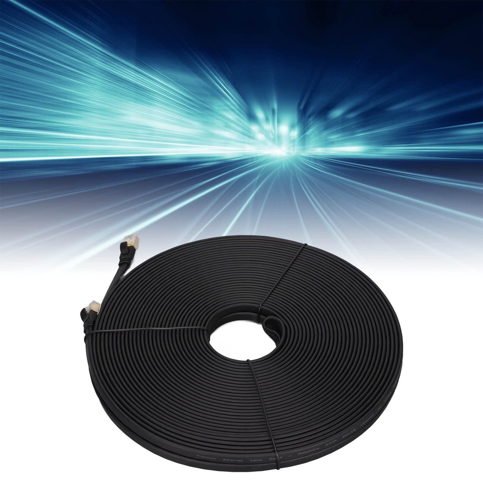 Bewinner Kabel Ethernet Cat8 40 Gb/s, 2000 MHz, Szybki, Kabel Sieciowy Internetowy o Długości 30 M do Gier //, Routera, Komputera PC, Laptopa, Danych (30M)