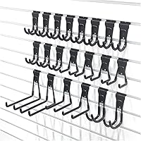 Vista 1 de Accesorios de pared de garaje, ganchos de pared de listones de varios tamaños, accesorio de pared de listones de alta resistencia