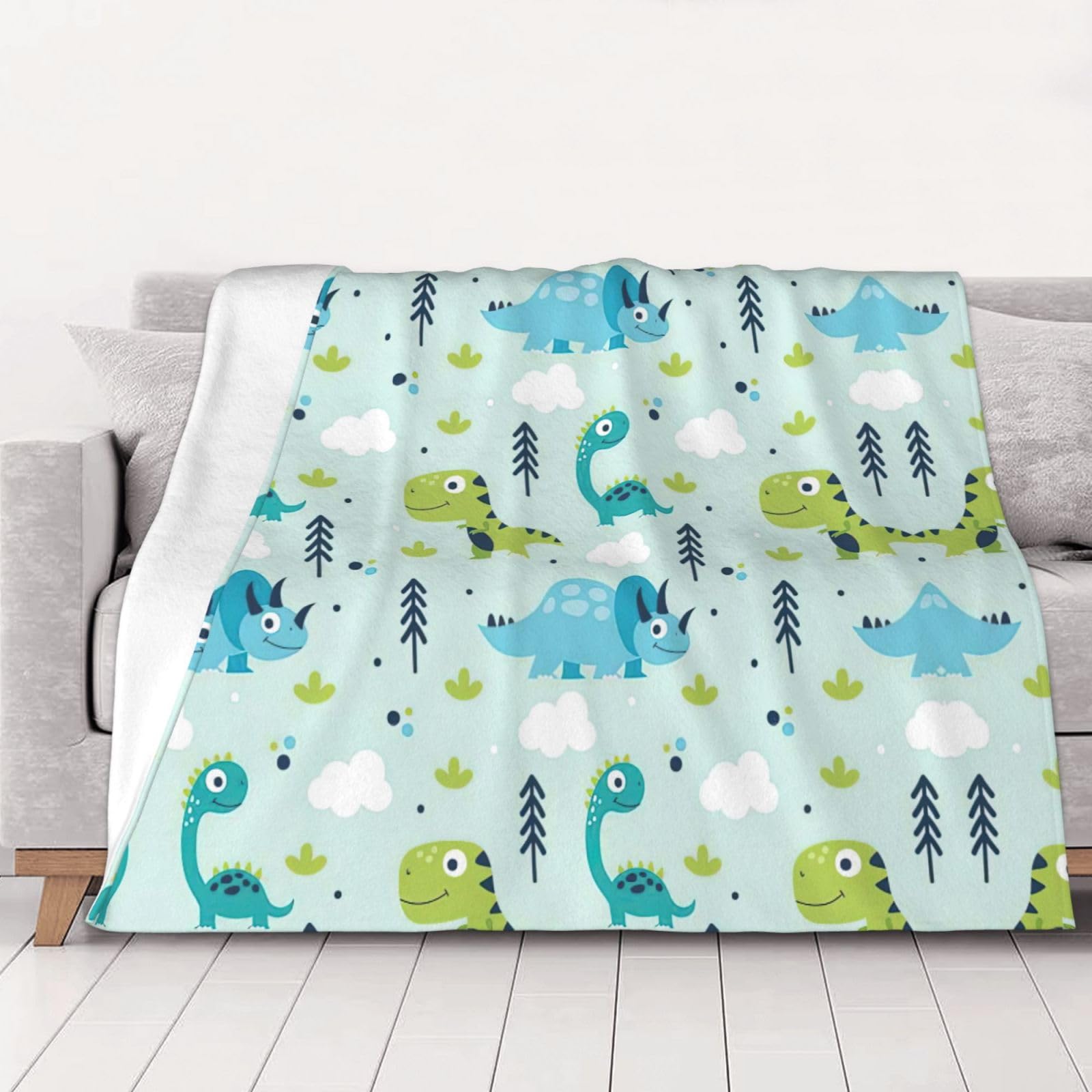Couverture camping motif dinosaure idéale pour le salon et la voiture