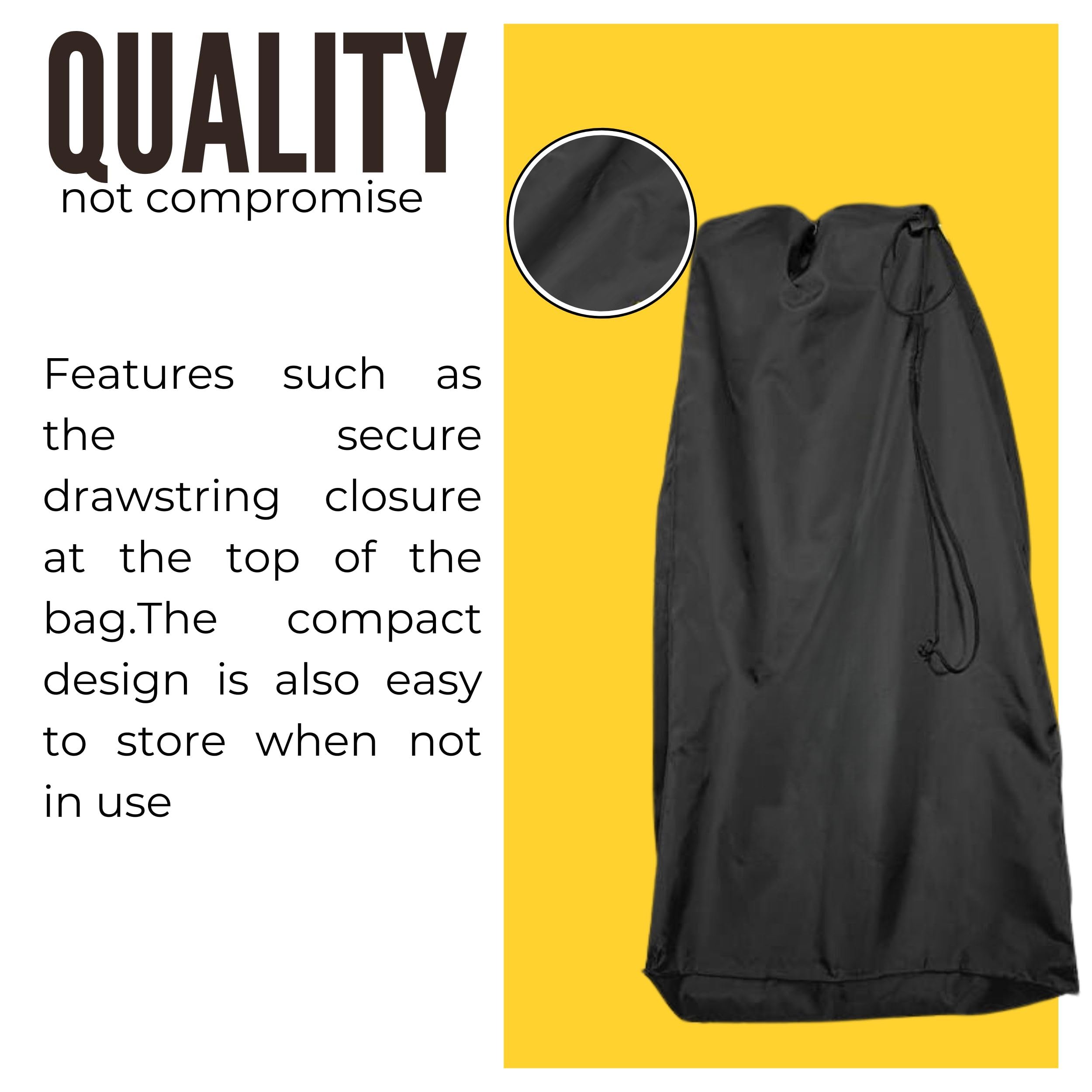 Phillin Baby Stroller Cover - Water Resistant and Stylish Protection Case for Your Baby Car Seat with Shoulder Strap and Drawstring Closure Waterproof Rain and Travel Dust Cover for Stroller's (Black) - Image 2 thumbnail