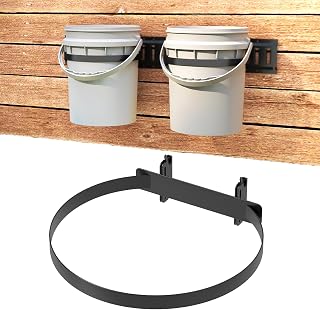 lesolar Eimerhalter für E-Schiene, Wandmontage, 1,8 l | Robustes E-Schienen-Zubehör, Metall-Wassereimer-Organizer für geschlossenen Anhänger, Werkstatt und Garage (ohne Schiene)