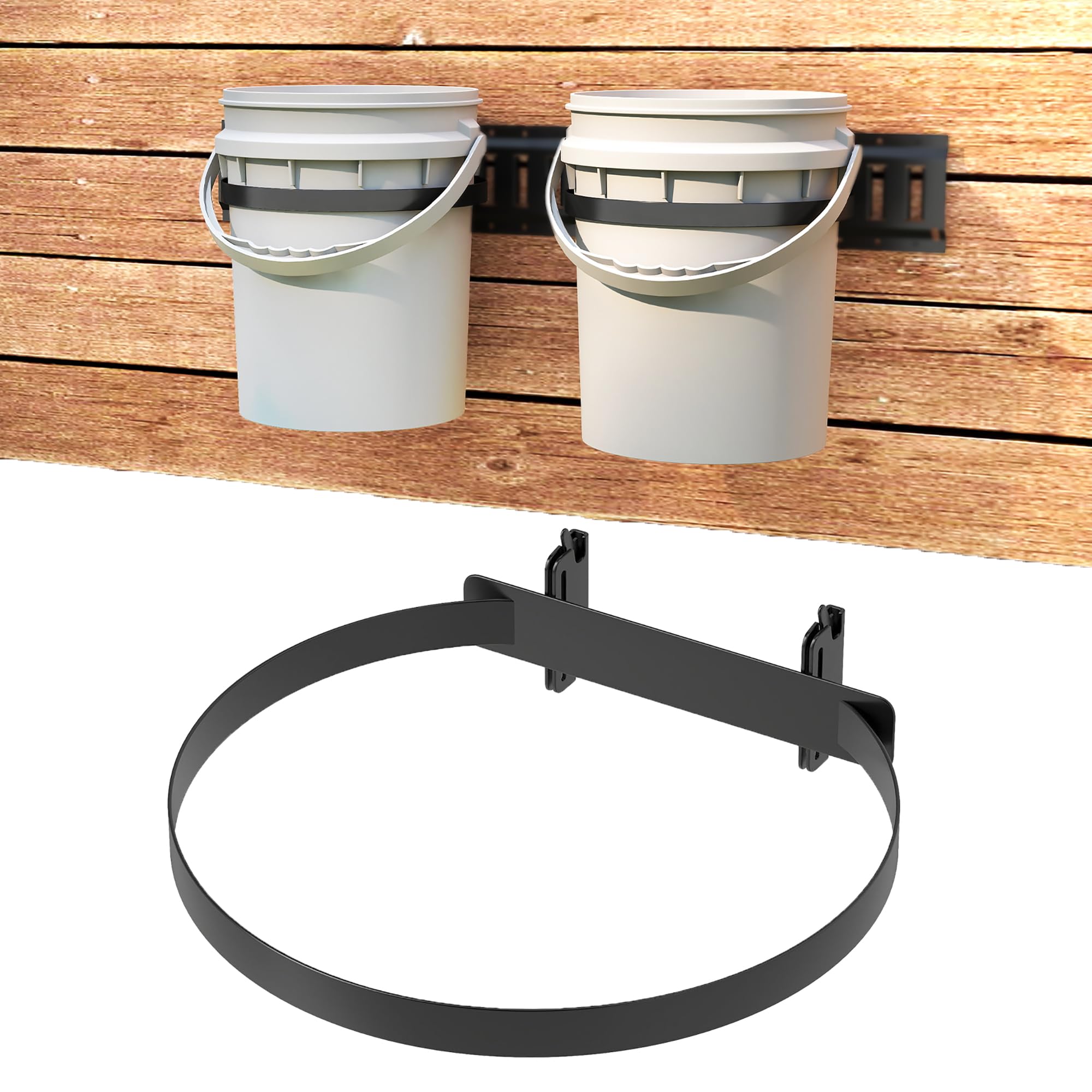 Support de seau pour rail E Lesolar de 18L en métal robuste