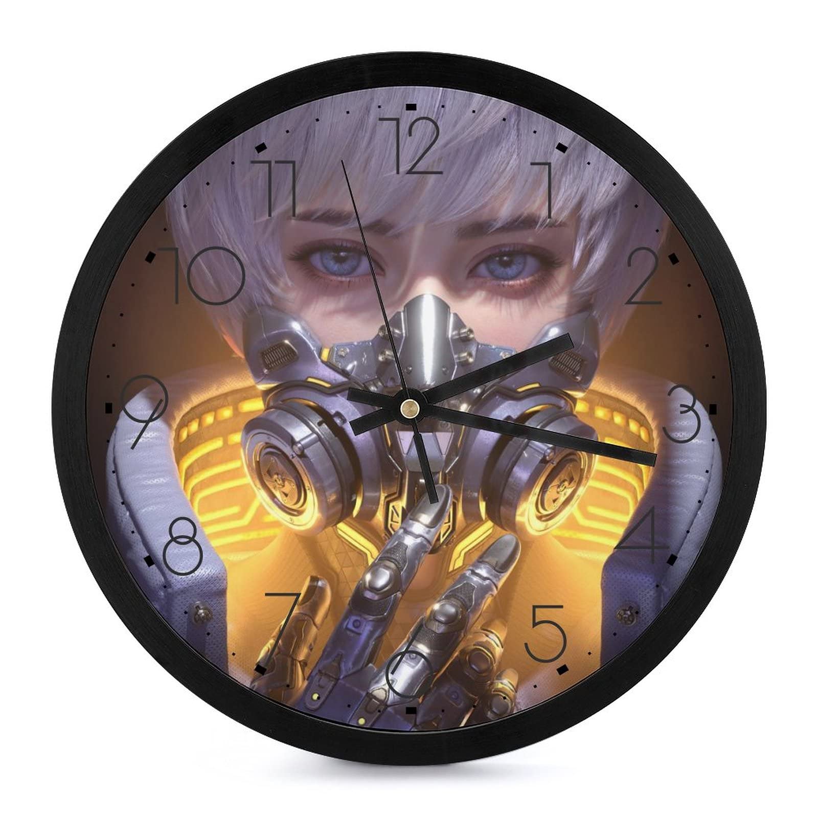 Horloge murale ronde cartoon boy pour chambre enfant et salon 25cm