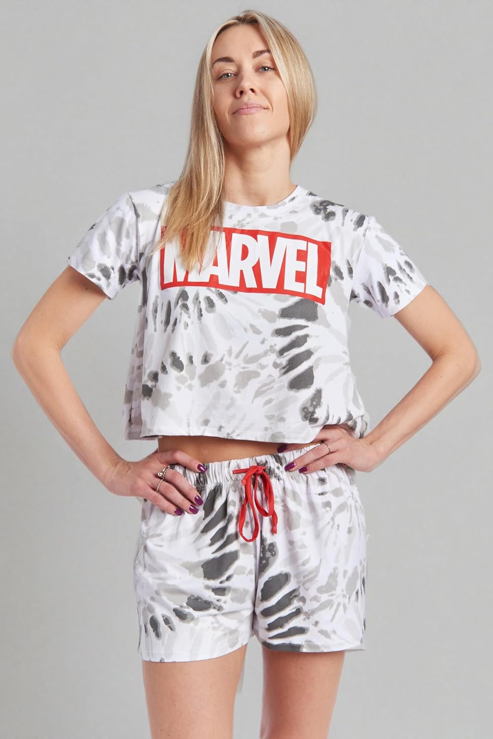 Marvel Avengers Thor: Love & Thunder She-Hulk Guardians of the Galaxy Groot Women's Pajama Shirt and Shorts Sleep Set Adult