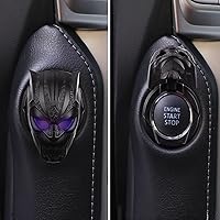 Vista 3 de Anillo de botón de arranque y parada de encendido del motor de coche, cubierta protectora universal anti arañazos decorativos