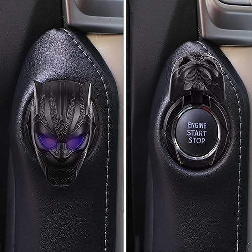 Miniatura 3 de Anillo de botón de arranque y parada de encendido del motor de coche, cubierta protectora universal anti arañazos decorativos