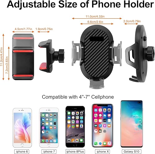 Miniatura 5 de Soporte de teléfono actualizado para Jeep Wrangler JL JLU y Gladiator JT 2018, 2019, 2020, 2021, 2022, 2023, kit de sistema de bandeja de tablero de