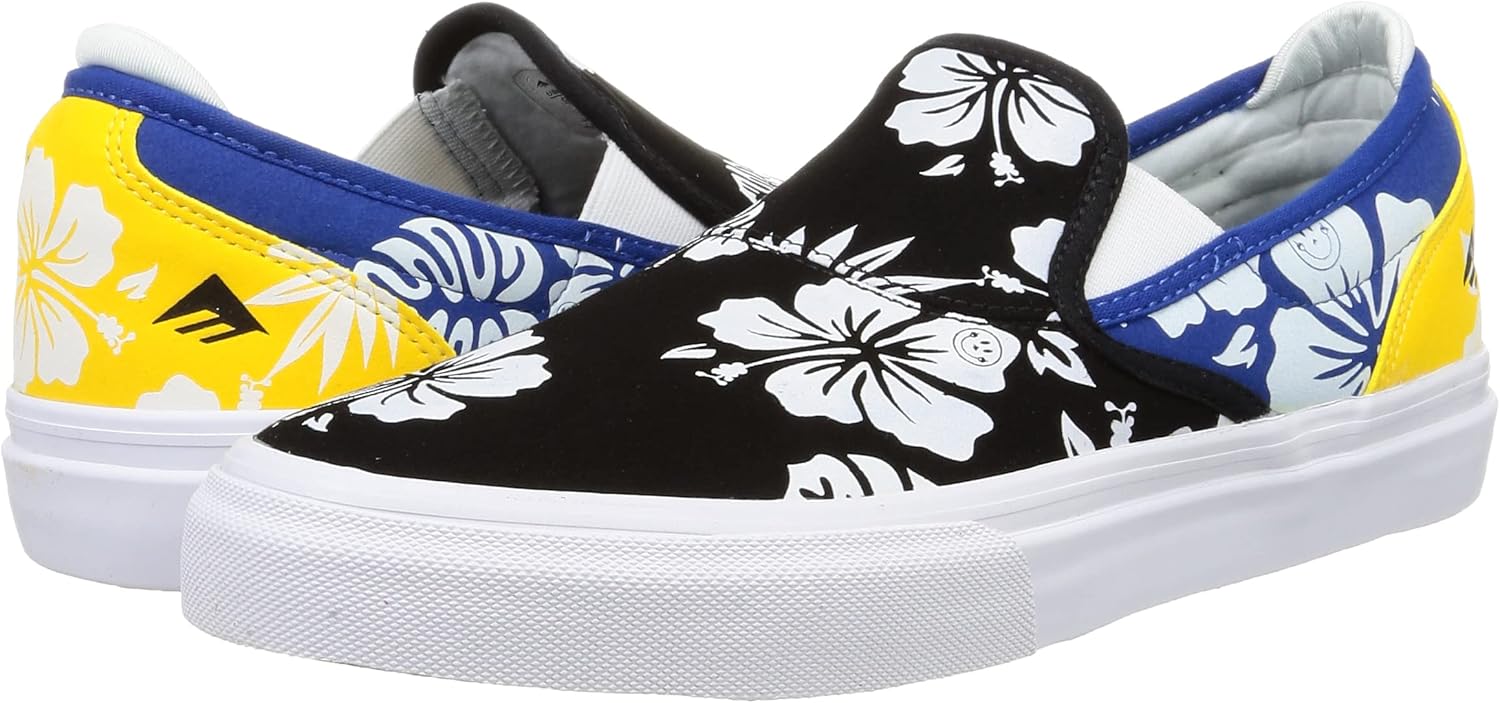 Emerica Wino G6 Slip-On Vegan Aloha Black/Royal/Gold 8 D (M)