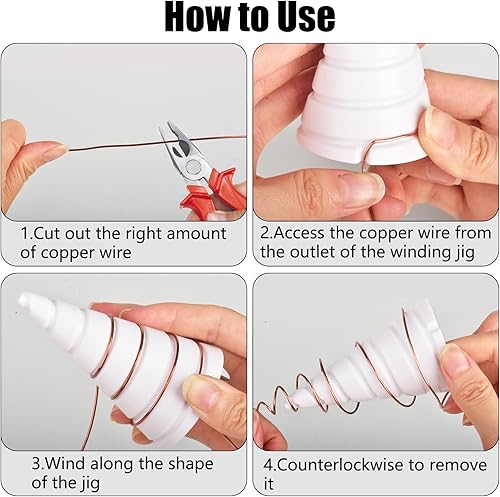 Miniatura 4 de Antenas de cobre para jardinería de electrocultura DIY con plantilla de bobinado de bobina Fibonacci - Plantilla de bobina de bobina de cultivo