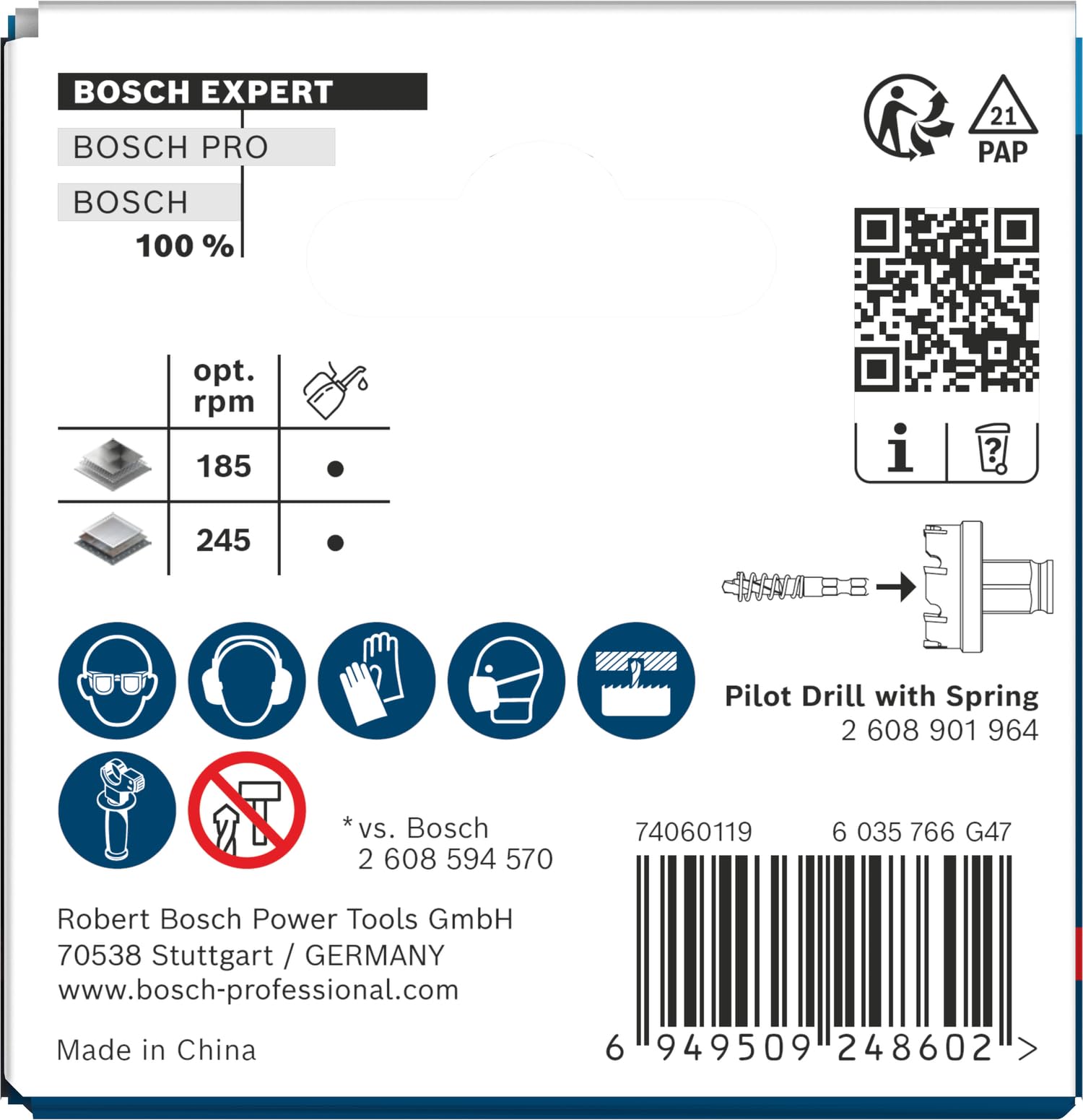 Bosch 1x Otwornica EXPERT Sheet Metal PC Plus (do Blachy stalowe ze stali nierdzewnej, Blachy stalowe, Ø 68 mm, Professional Akcesoria Wiertarki)