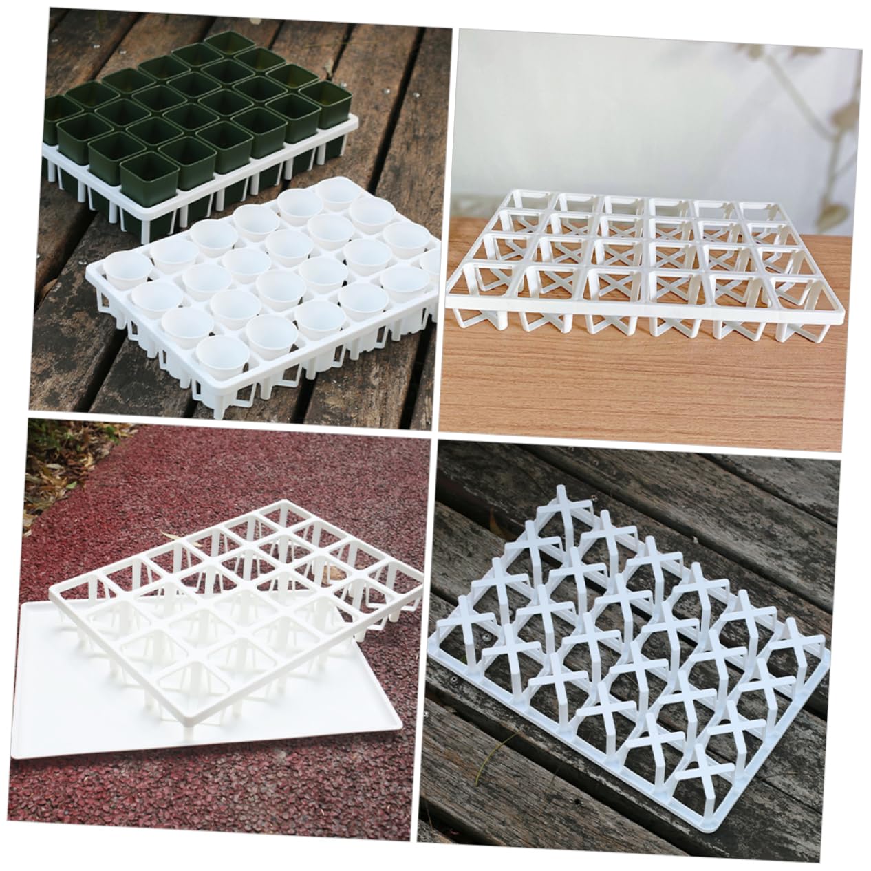 Toyvian 6 Pièces Support de Germination de Plantes Lot de Pots de Semis pour Propagation Culture Intérieur Extérieur