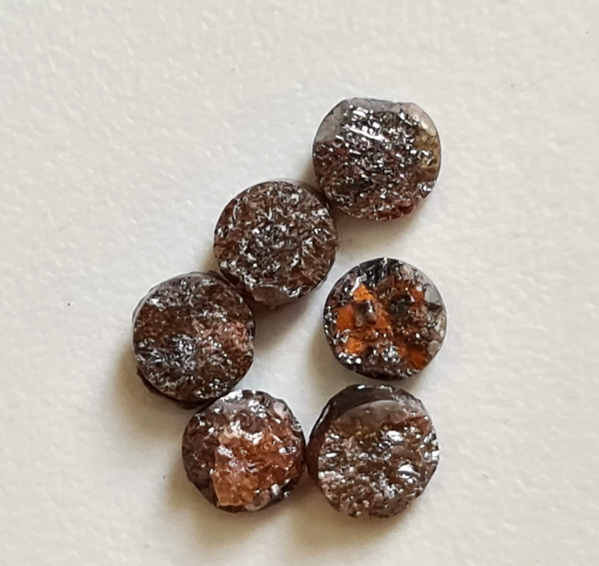 Dischi diamantati grezzi Pneumatici diamantati 3 pezzi Diamanti sciolti tagliati al laser per donna, marrone, 5-5,5 mm
