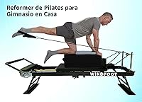 Vista 2 de Pilates Reformer Machine Equipment with Springs & Cords for Home Workout, Foldable Pilates Equipment with Jump Board for All Level Users