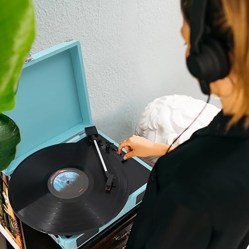 Miniatura 6 de LP&No.1 Reproductor de discos de vinilo Maleta Reproductor de vinilo, azul