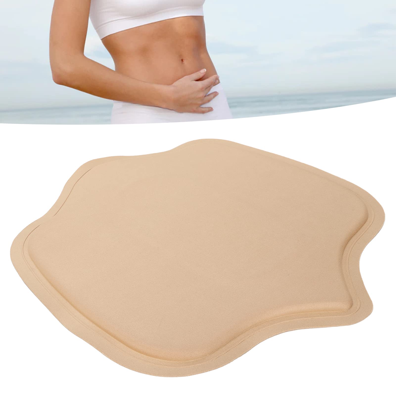Planche Abdominale en Mousse Lipo Femmes Planche de Compression Abdominale Façonnage en Mousse Souple Post-chirurgie Planche D'aplatissement du Ventre (Beige)