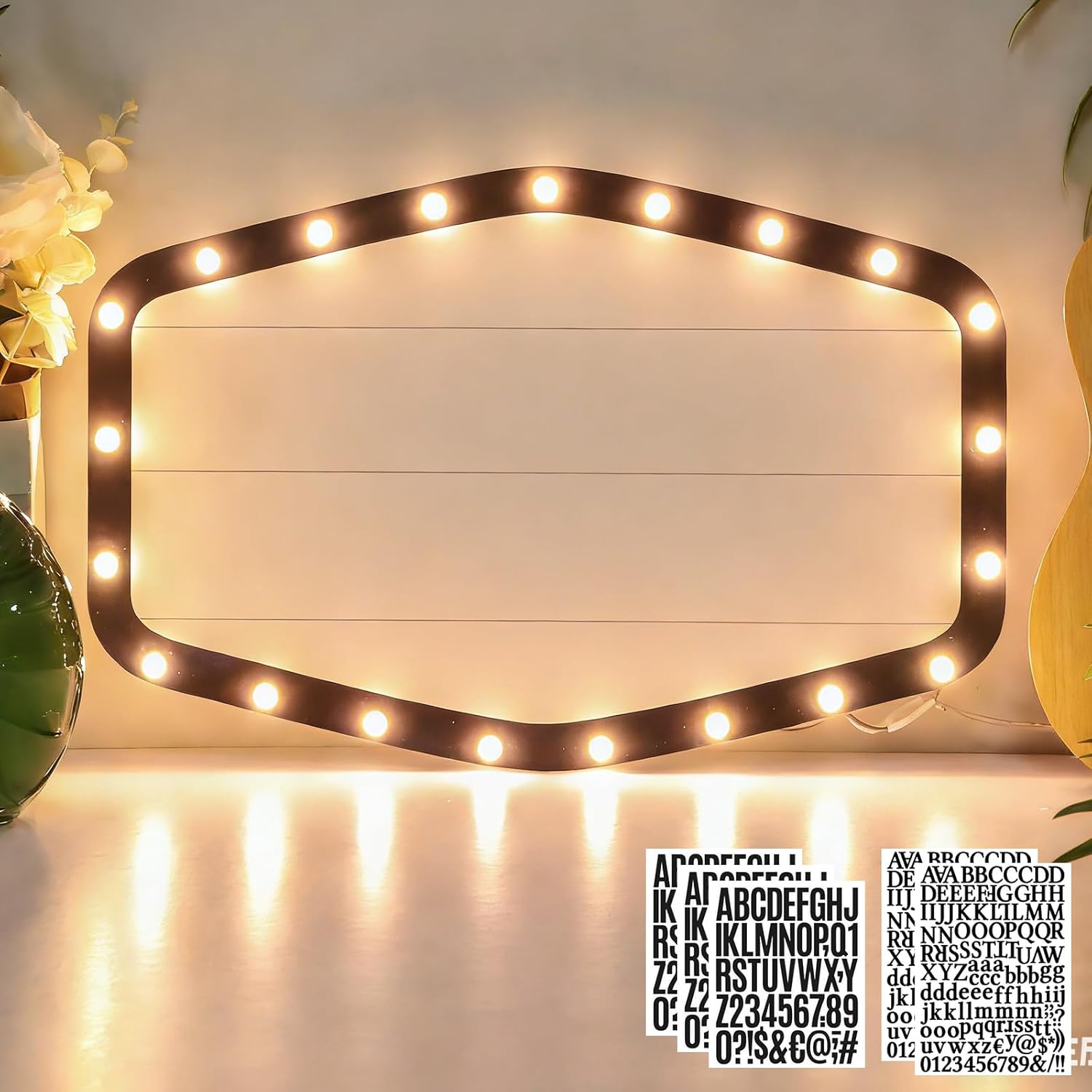 20IN Wedding Bottle Service Sign, Personalized Wedding Entrance Props Led Marquee Sign for Reception, Custom Light up Marquee Sign with Stickers for Bridal Engagement Anniversary Nightclub Gift