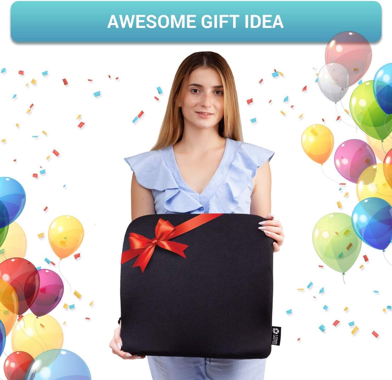 Back Support for Office Chair - Memory Foam Lumbar Pillow - Large Perfect Cushion for Car, Computer and Desk Seat : Home & Kitchen