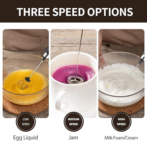 Miniatura 6 de LIVYUYAO - Mini espumador para café, leche de mano, mini juego, mini máquina eléctrica de espuma de leche, batidor de bebidas, café, capuchino,