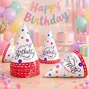 Special You 20 Pcs Birthday Cap for kids in multicolor Caps for Birthday props for kids, Birthday Caps for Girls & boys gallery image