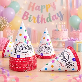 Special You 20 Pcs Birthday Cap for kids in multicolor Caps for Birthday props for kids, Birthday Caps for Girls & boys