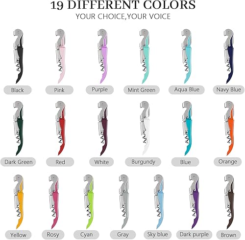 Miniatura 6 de HYZ Paquete de 2 Abrebotellas de Vino Sacacorchos de Camarero, Llave de Vino Profesional para Servidores, Bartender con Cortador de Papel de