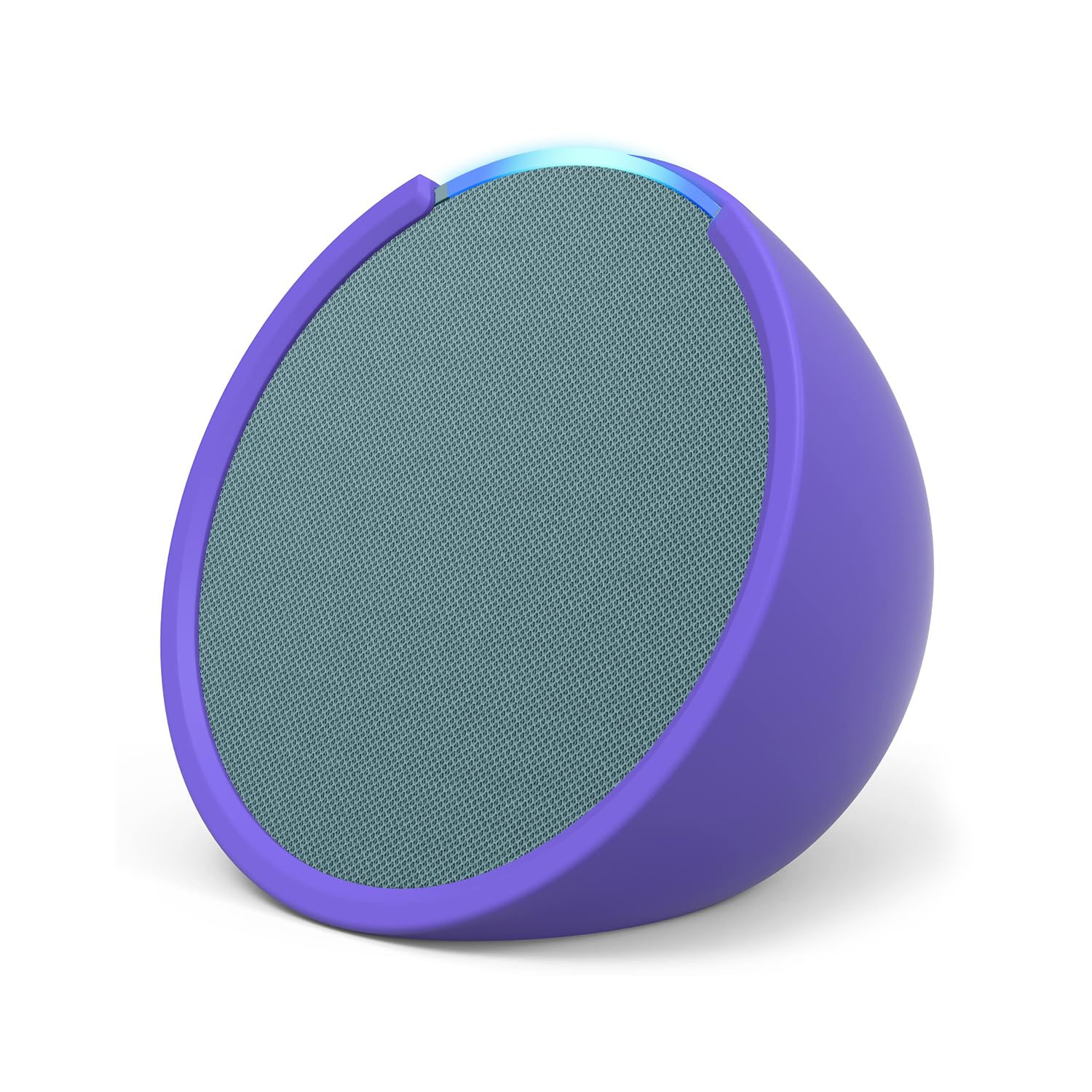 Echo Pop | Smart Bluetooth Speaker with Alexa Powerful and Compact Sound | Teal + Soft Case, Made for Amazon, for Echo Pop (2023 Model), Purple