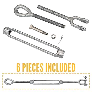 ＳＴＶ−０００１２ US Cargo Control 7/8 Inch x 18 Inch Jaw and Eye Galvanized