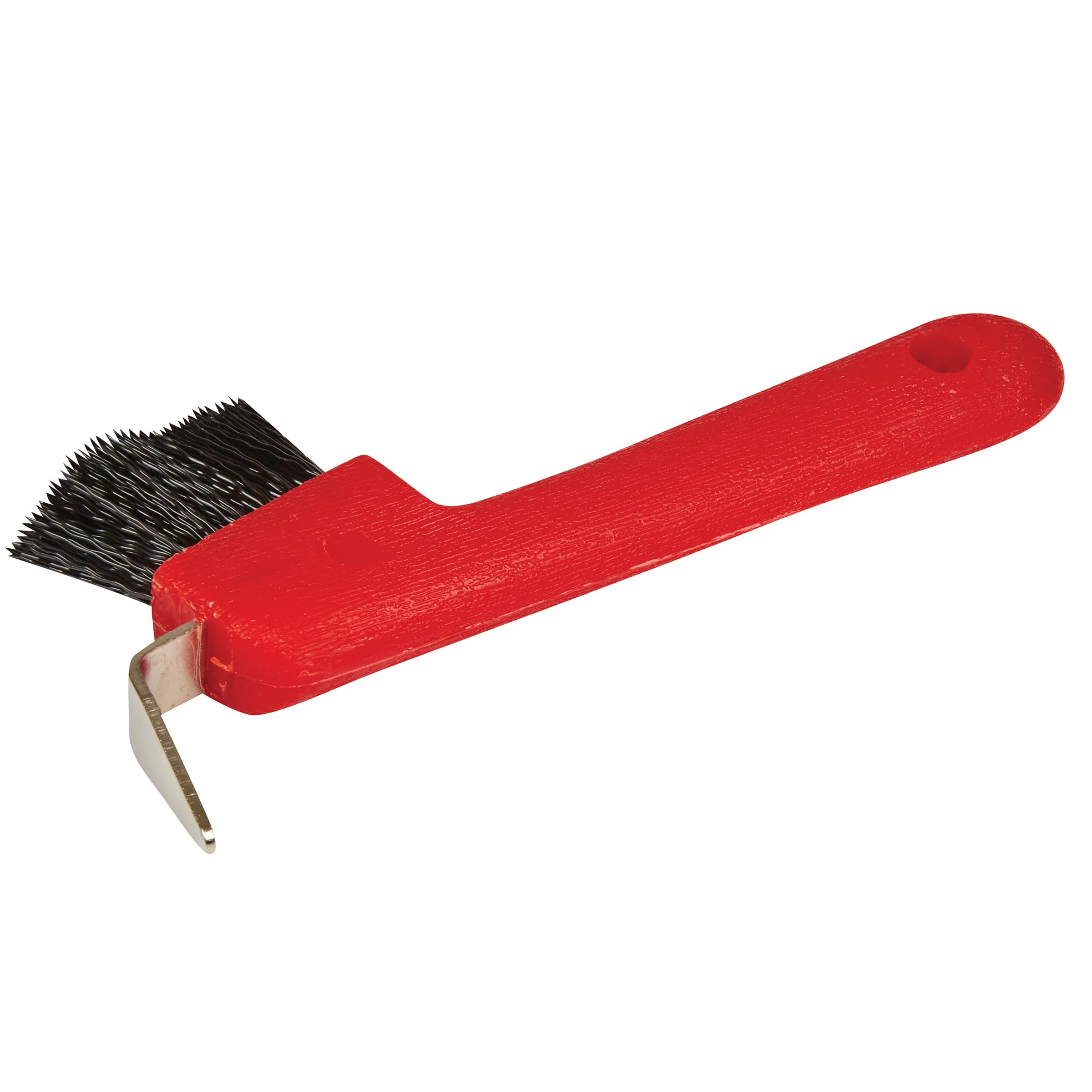 Roma Deluxe Hoof Pick with Brush, Red