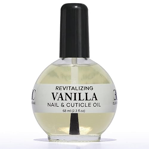 Ellie Chase Moisturizing Cuticle & Nail Care Oil 2.3 Fl Oz - Vanilla Scented – Infused with Jojoba Oil, Aloe, Vitamin E – Nail & Cuticle Hydration,