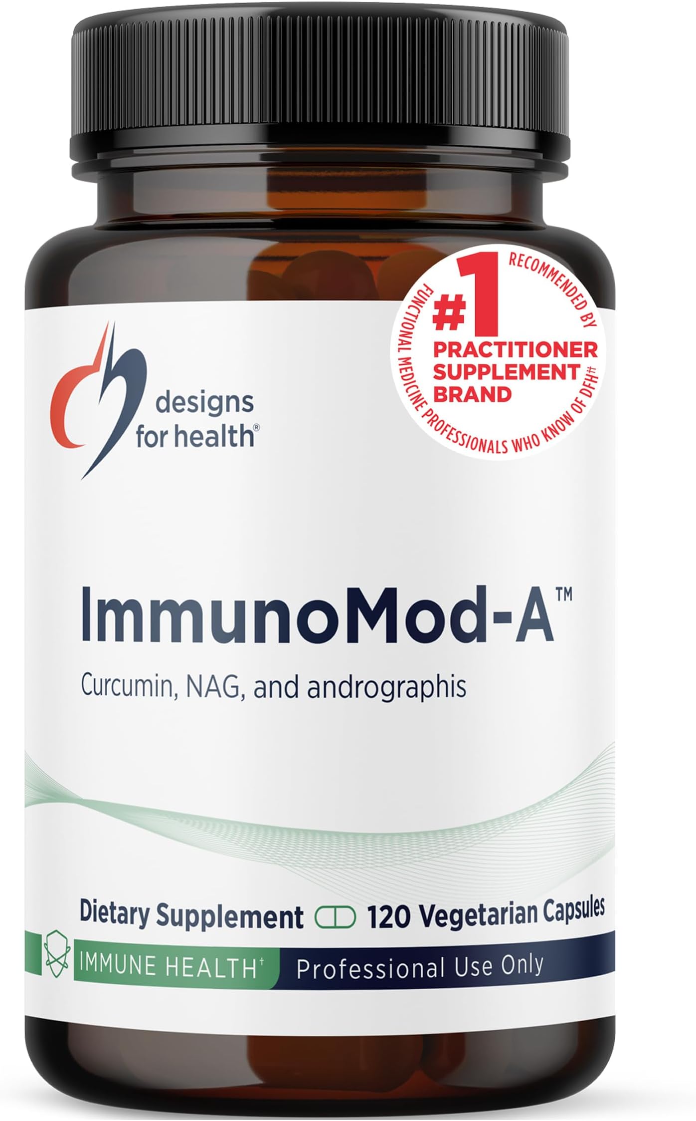 ImmunoMod-A - Immune Support Supplement - Curcumin C3 Turmeric Complex, NAG, Andrographis + N-Acetyl-D-Glucosamine - Non-GMO, Vegan + Gluten Free (120 Capsules)