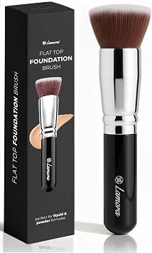 Foundation Brush Kabuki Flat Top - Perfect For Blending Liquid Make Up