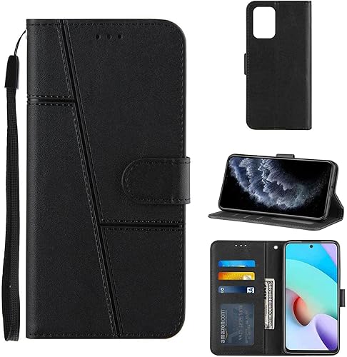 Funda para Tecno Camon 18 Premier, Funda para Tecno Camon 18 Premier CH9 CH9n Funda de piel sintética con tarjeta, color negro disponible en Yaxa Colombia