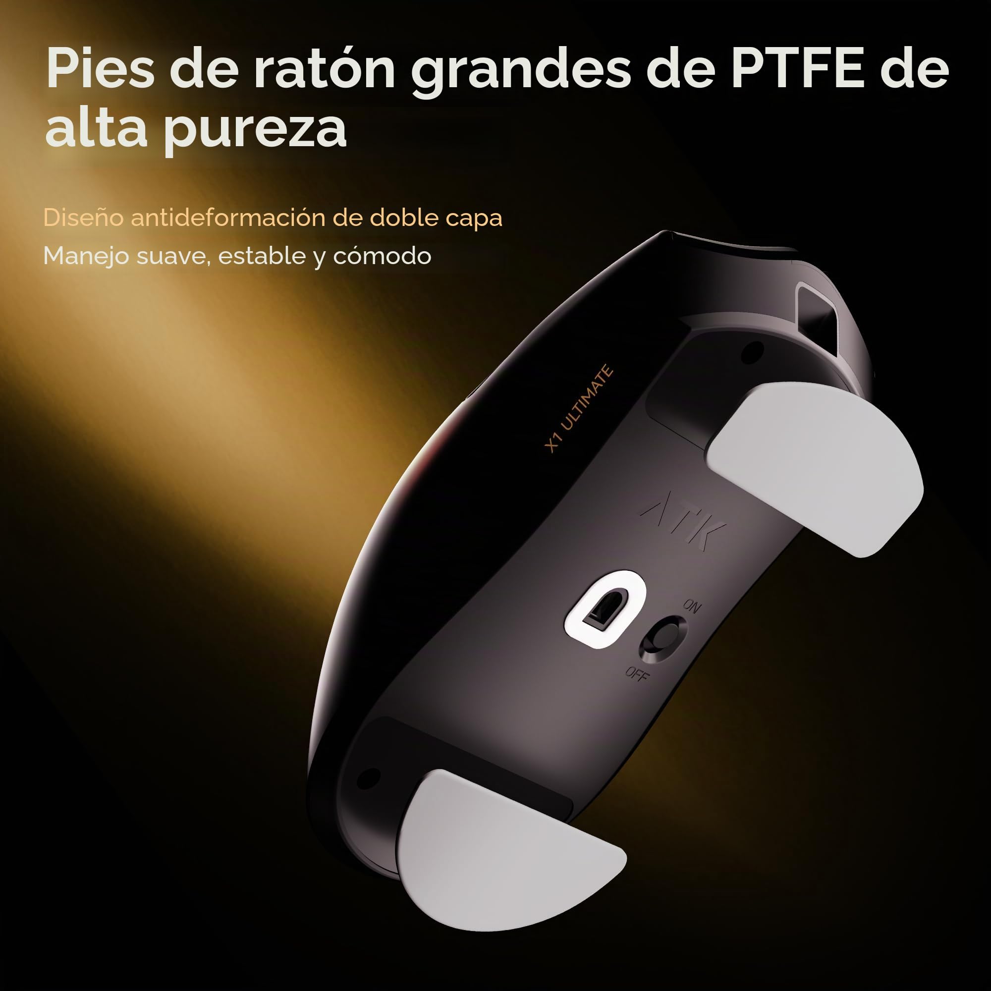 ATK Blazing Sky X1 V2 Ratón inalámbrico para juegos, 54 g, ligero, sensor PAW3950Ultra, MCU nórdico 54L15, interruptores ópticos, nuevo dongle GEM 8K, doble modo 2,4 G/cable (ultimo, rojo metálico)
