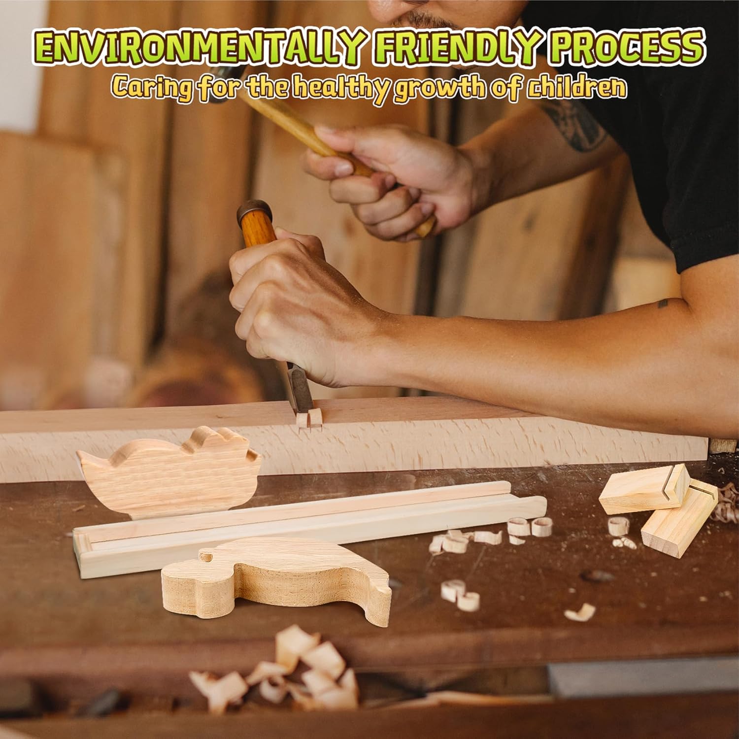 Montessori Wooden Walking Dinosaur Toys for 2 Year Old Boys Girls, Fidget Toys for Kids and Adults