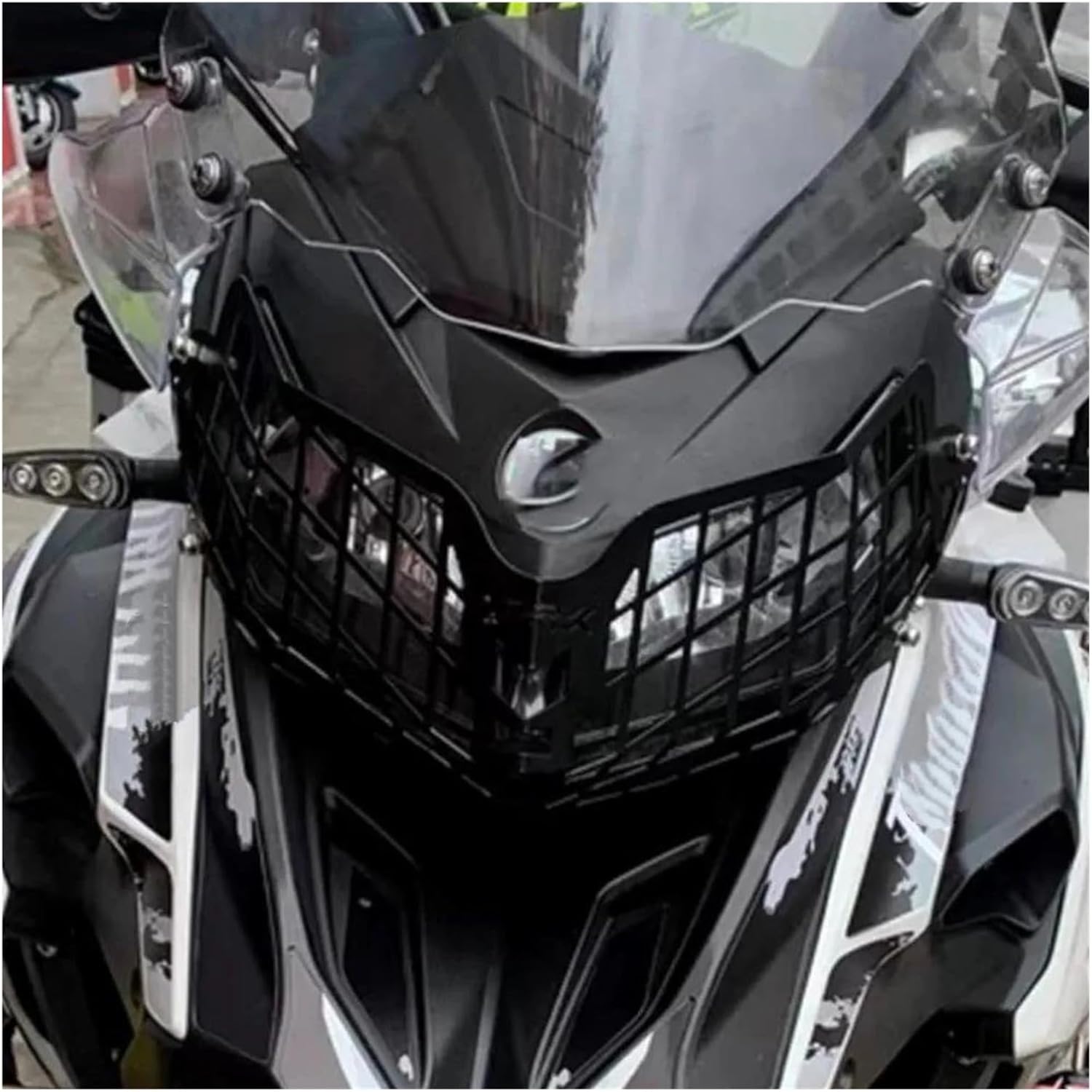 Headlight Protector Grille for TRK 502 for TRK502X 2018 2019 2020 2021 for TRK 502 X Motorcycle Headlight Head Light Guard Protector Cover Protection Grill Headlamp Grill Guard(Black)